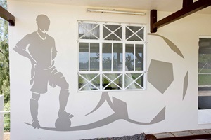 Renovation of the Cloakrroom, including drawing on it's walls